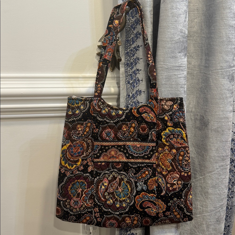 Vera Bradley Pattern-Retired TRENDY NEAT KENSINGTON CURVY TOTE PURSE BAG